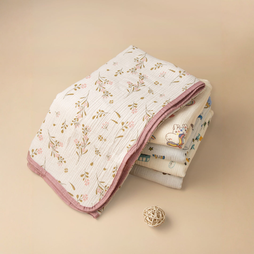 Soft Cotton Vehicle Print Muslin Blanket kalsten