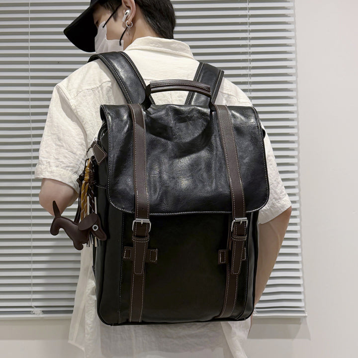 Stylish Leather Laptop Backpack