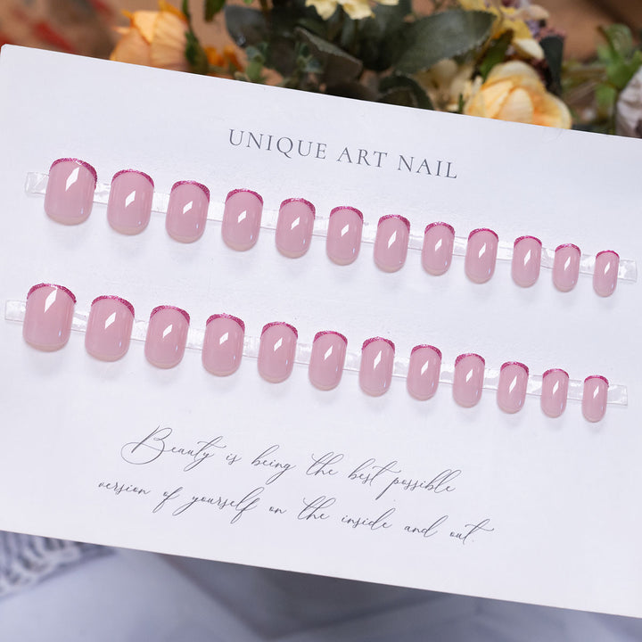 Elegant Glossy French Tip Nail Art