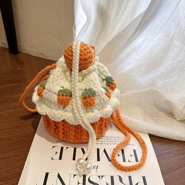 Festive Cupcake-Shaped Crochet Mini Bag