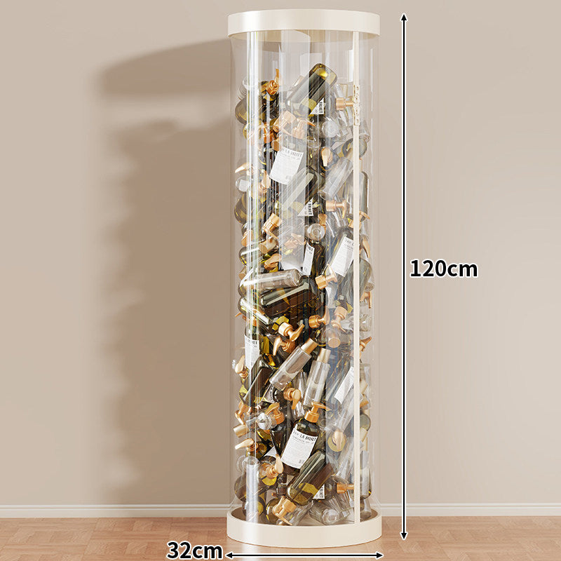 Tall Clear Acrylic Vertical Display Cylinder for Mini Perfume & Sample Bottle Collection