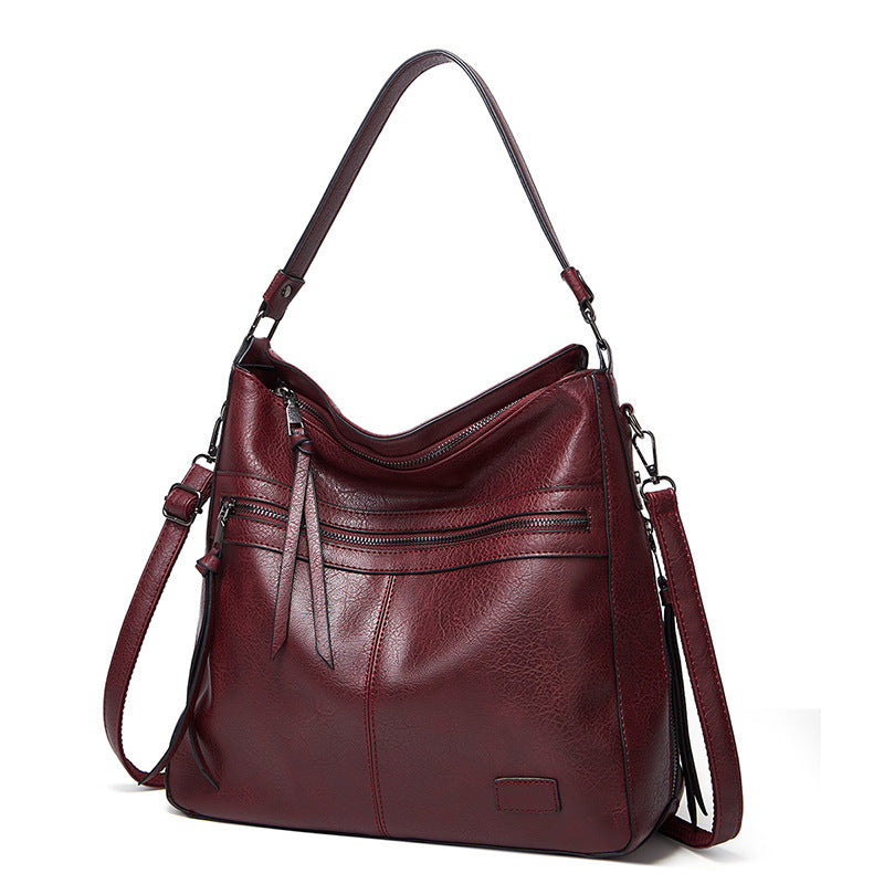 Chic Slouchy Leather Shoulder Bag