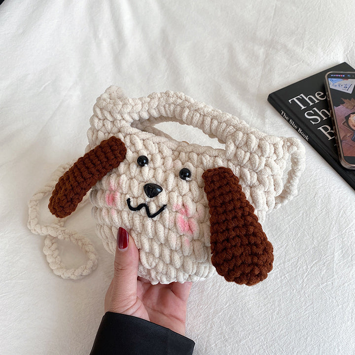Cute Dog-Themed Crochet Handbag