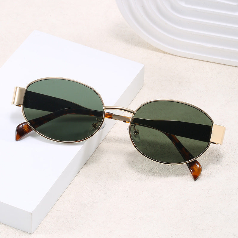 Oval sunglasses with elegant metal frame Kalsten