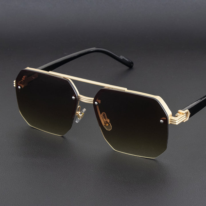 Geometric Metal Frame Sunglasses Kalsten