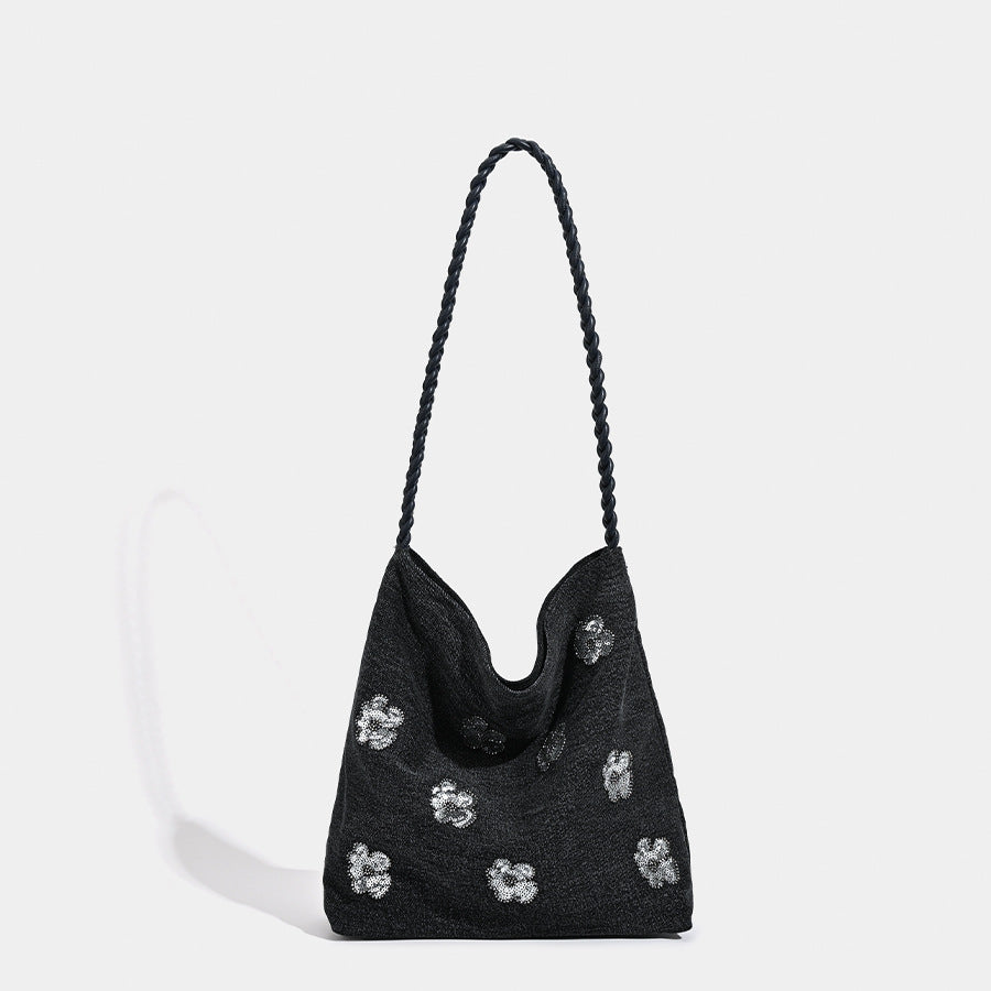Artistic Floral Hobo Bag