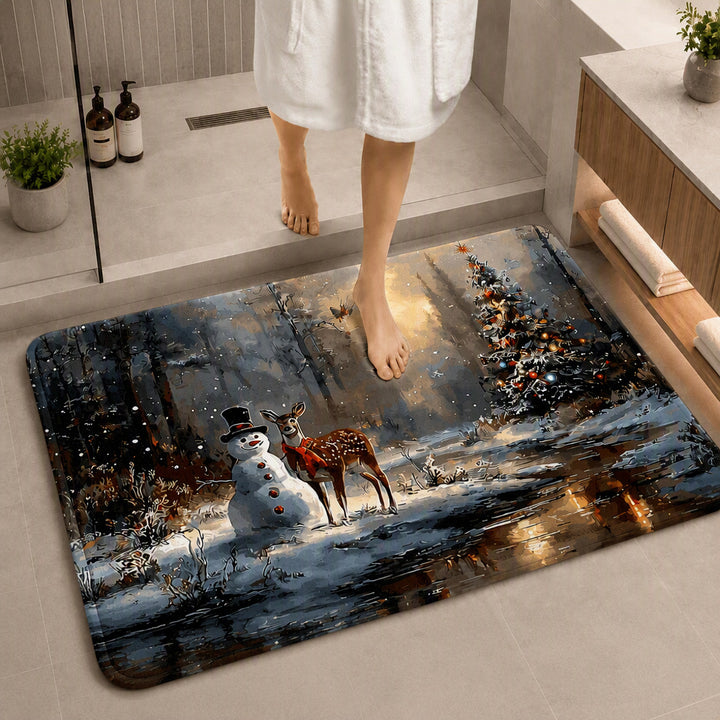 Festive Winter-Themed Bath Mat Kalsten