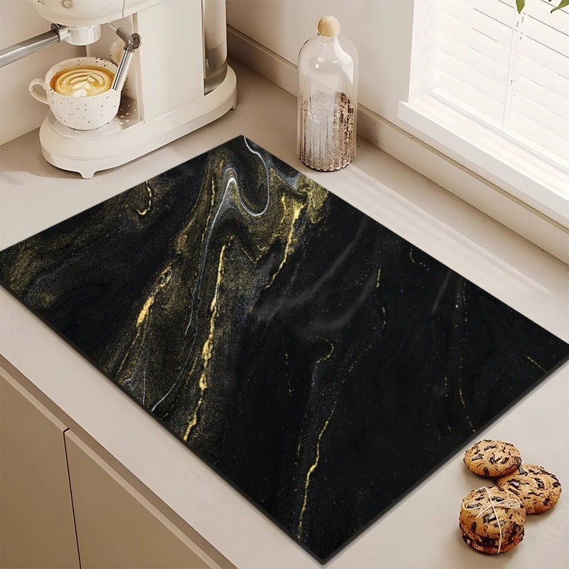 Premium Marble Print Kitchen Mat Kalsten