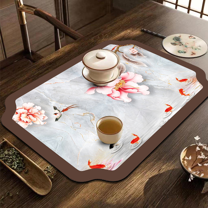 Floral Design Kitchen Mat