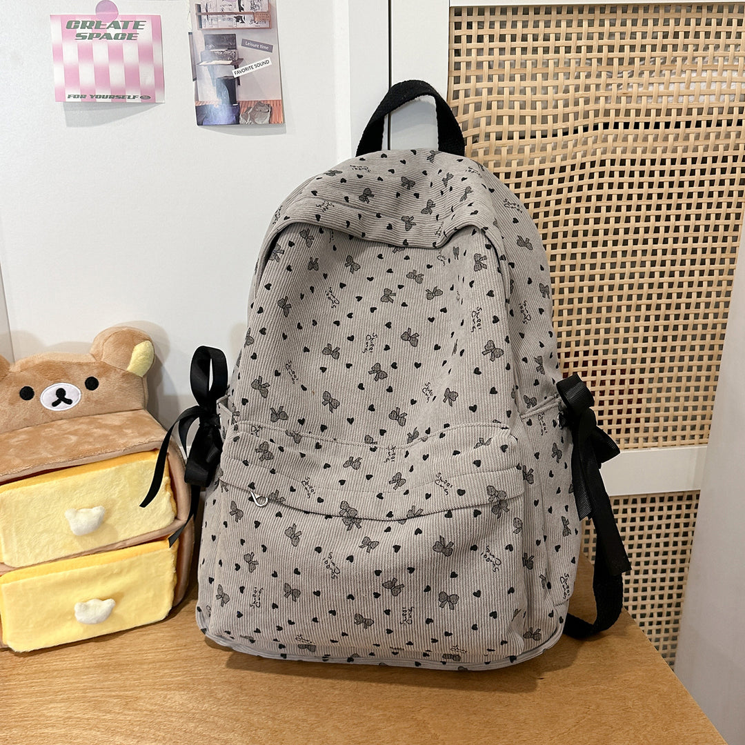 Cute Character-Embellished Casual Backpack Kalsten