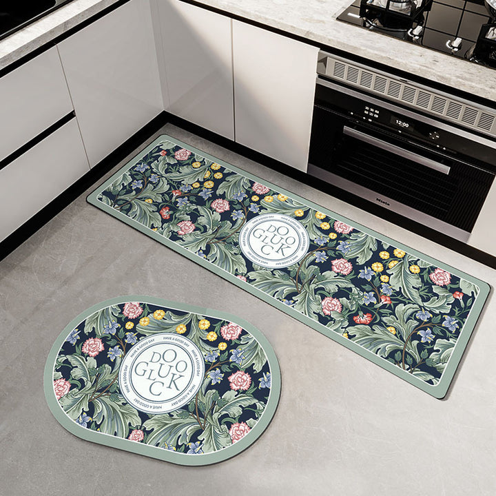 Floral-Patterned Kitchen Comfort Mat Kalsten