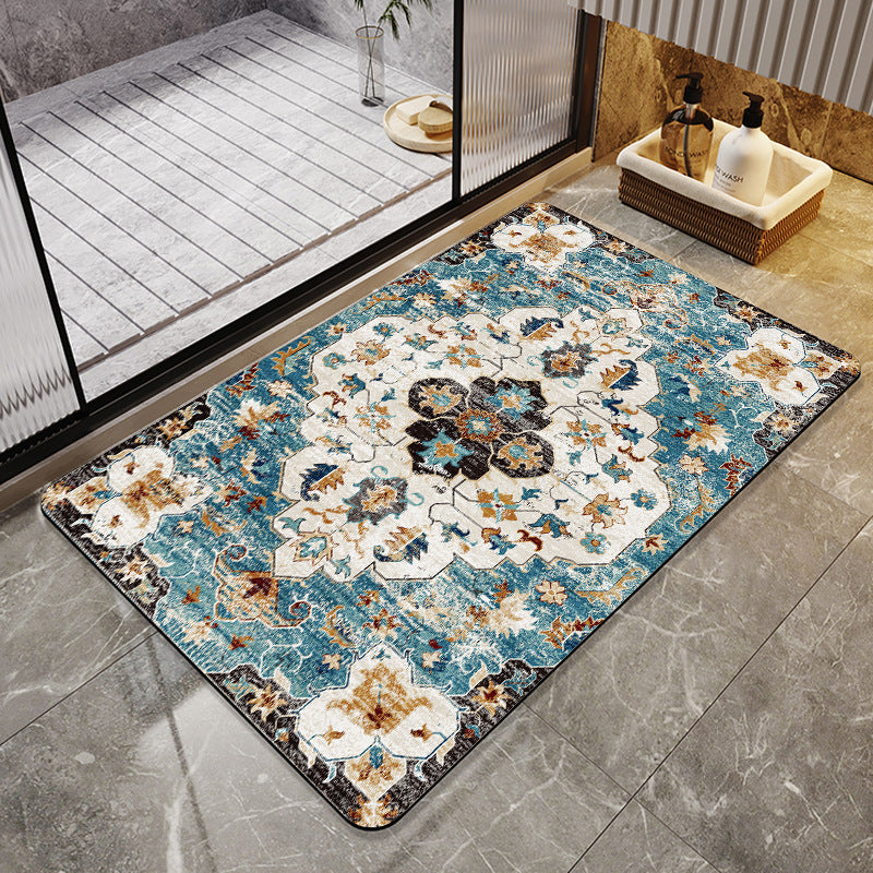 Floral Print Bath Mat Kalsten