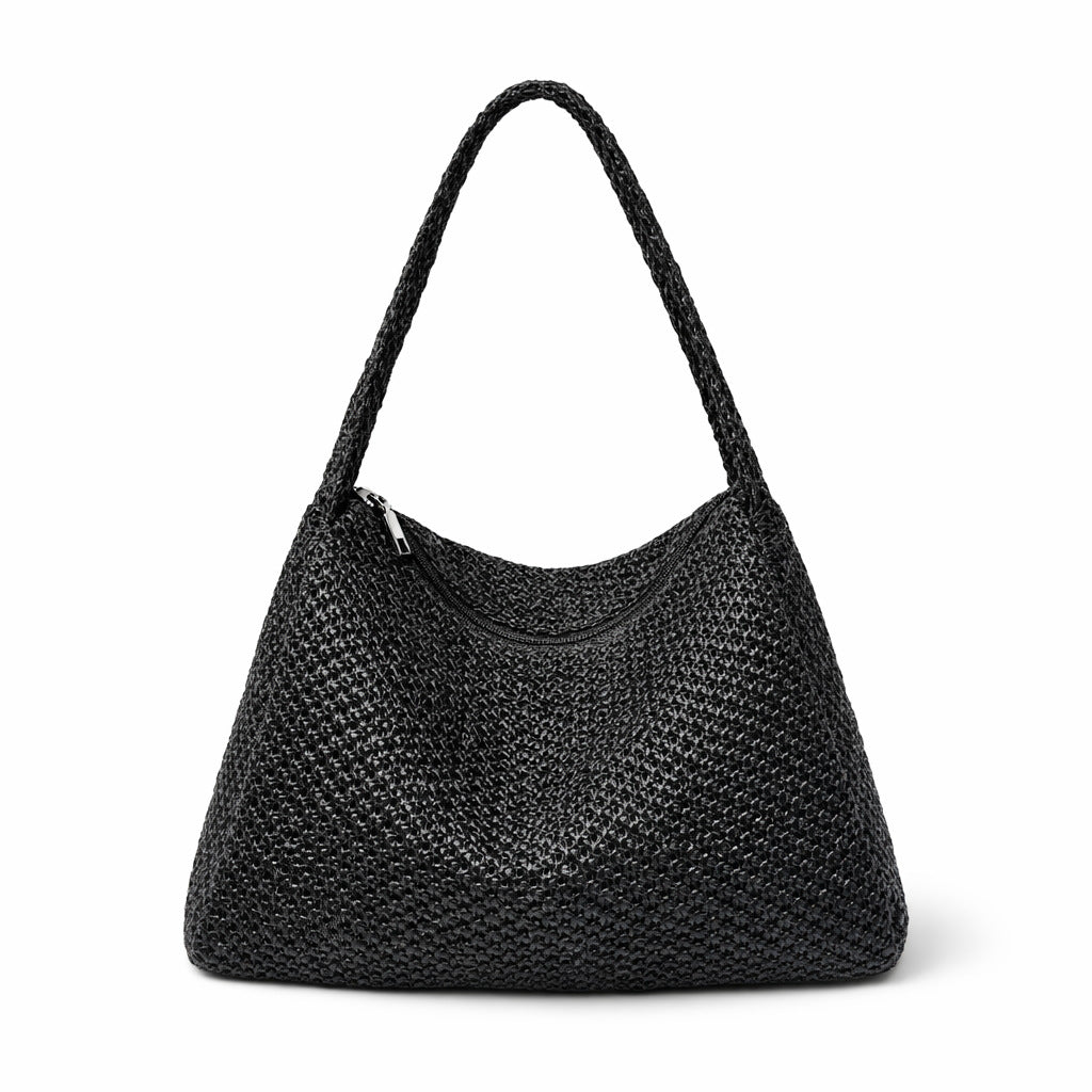 Spacious Handcrafted Knit Shoulder Bag