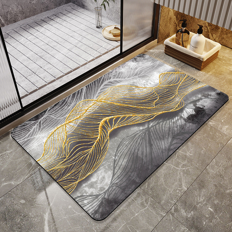 Floral Print Bath Mat Kalsten