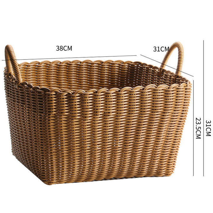 Handwoven Storage Basket with Handles Kalsten