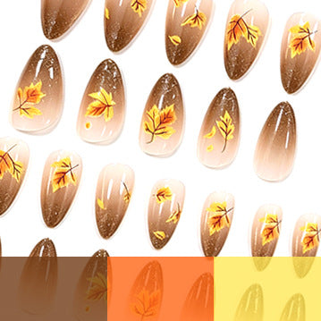 Autumn-Themed Acrylic Nail Art Enhancements Kalsten