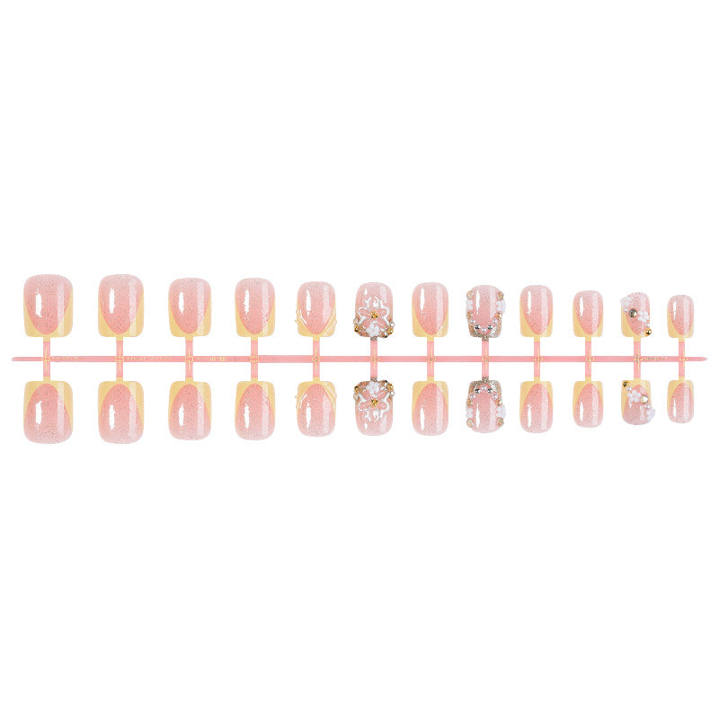 Elegant Floral Press-On Nail Art Set Kalsten