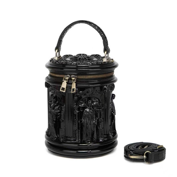 Sculptural Handle Bucket Bag