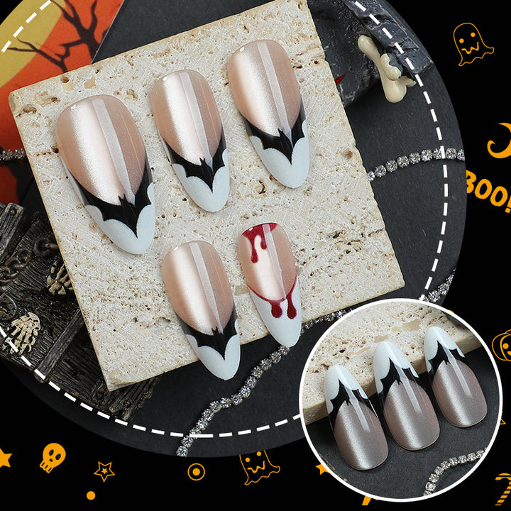 Halloween-Themed Artistic Press-On Nails