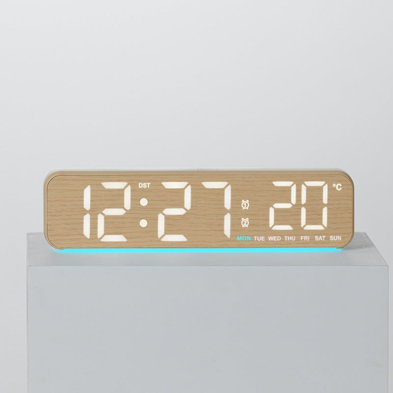 Digital Wood LED Alarm Clock with Temperature and Calendar Function Kalsten