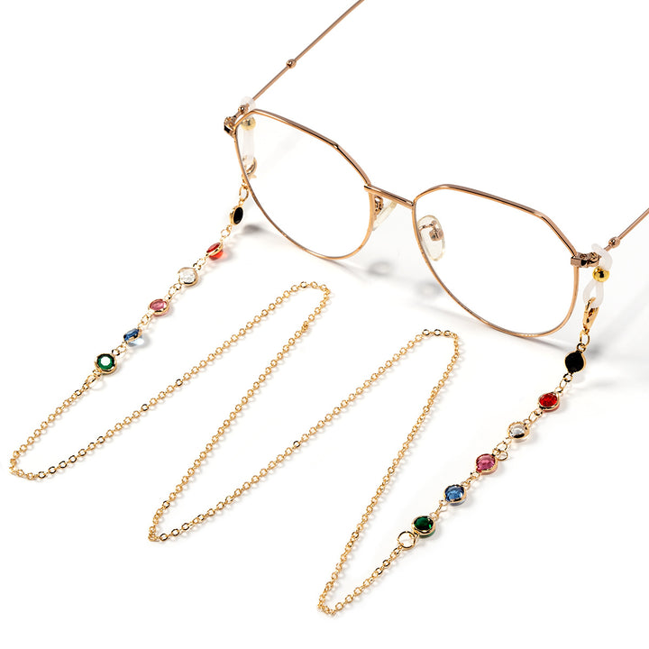 Stylish Decorative Gemstone Eyewear Chain Kalsten