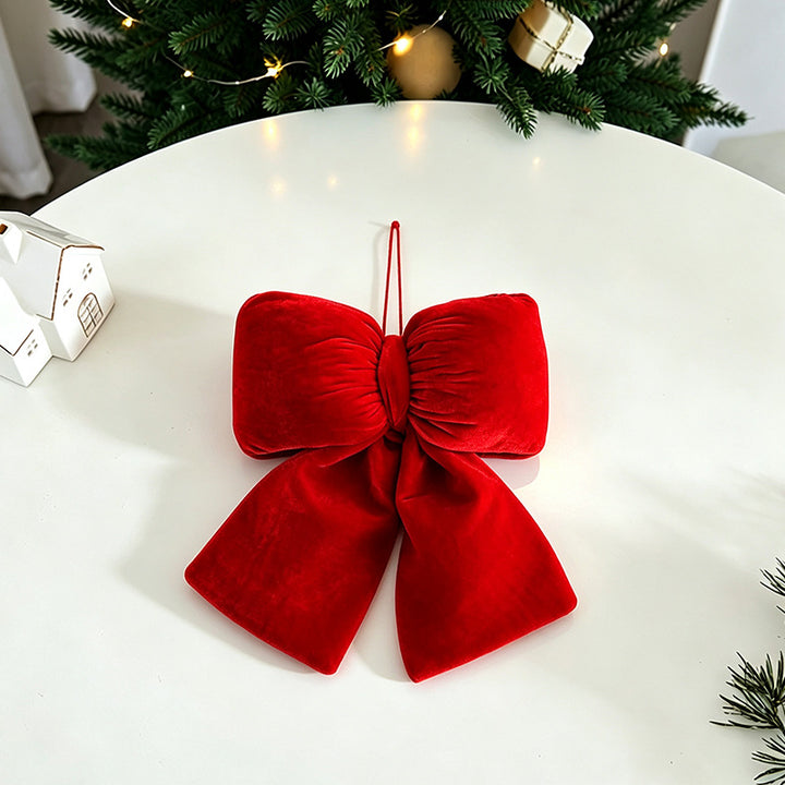 Decorative Plaid Fabric Bow Ornament