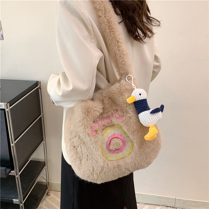 Plush Animal-Themed Tote Bag