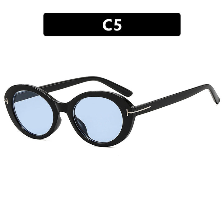 Ladies fashionable sunglasses with innovative oval frame and UV protection Kalsten