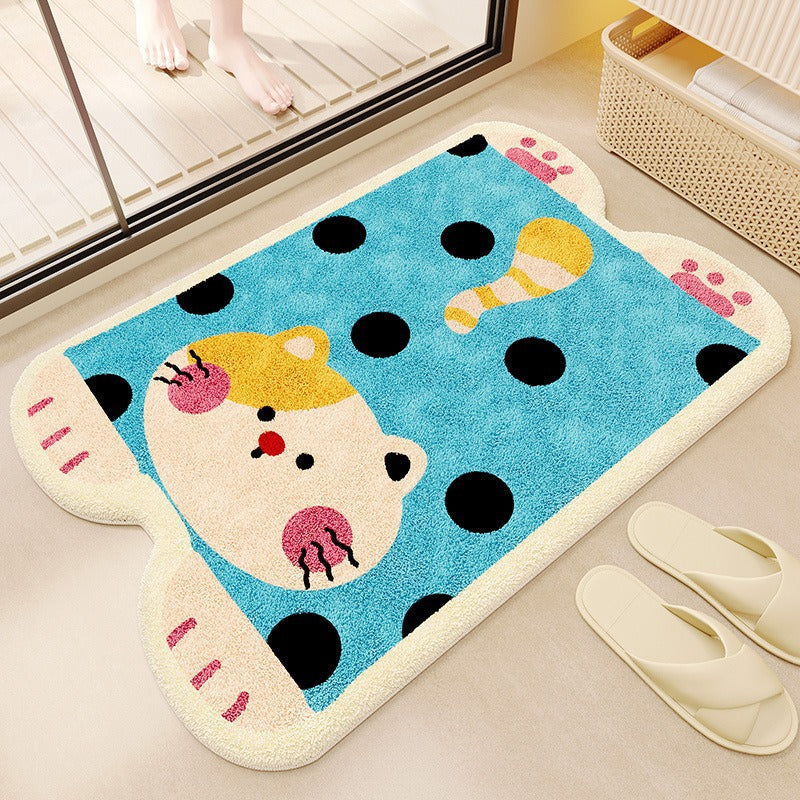 Soft Striped Bathroom Mat