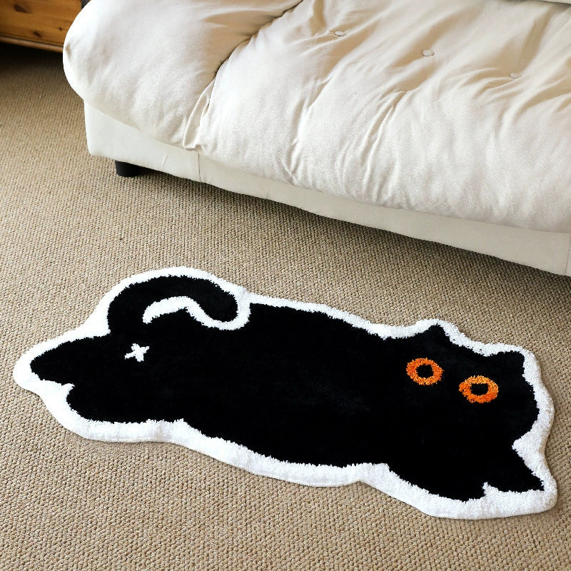 Cute Cat-Shaped Plush Rug Kalsten