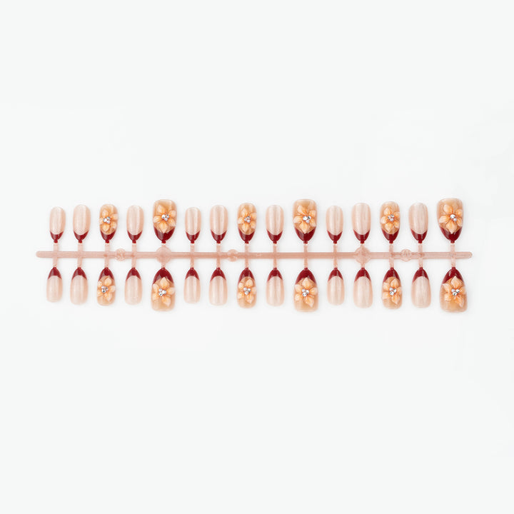 Floral Design Acrylic Press-On Nails Kalsten