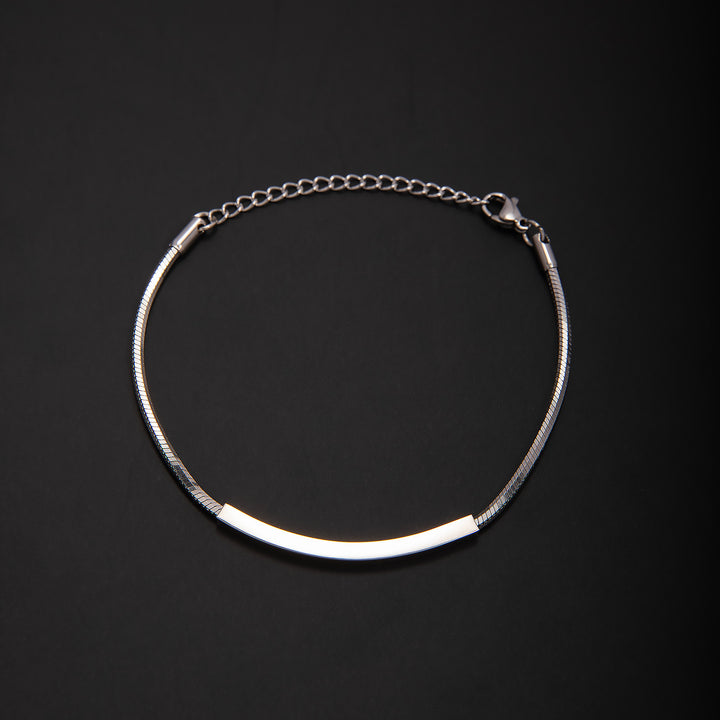 Elegant Minimalist Silver Chain Bracelet Kalsten