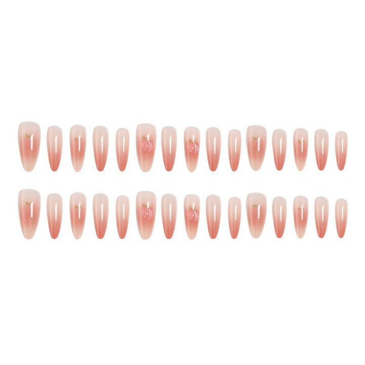 Nail set in elegant ombre design with artistic accents Kalsten