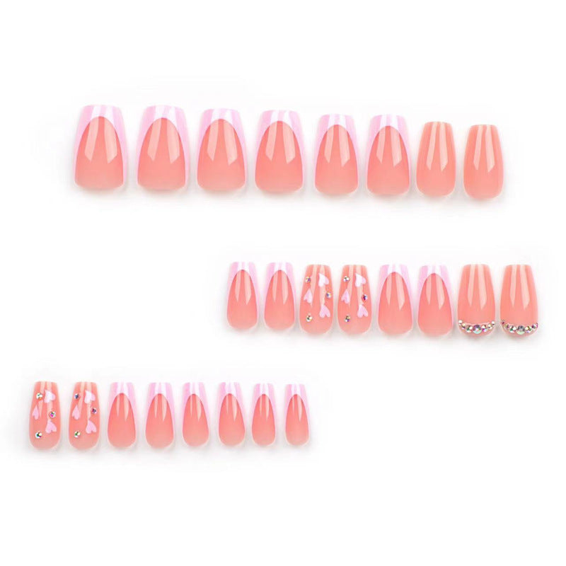 Decorative Faux Nail Extensions with Rhinestone Accents Kalsten