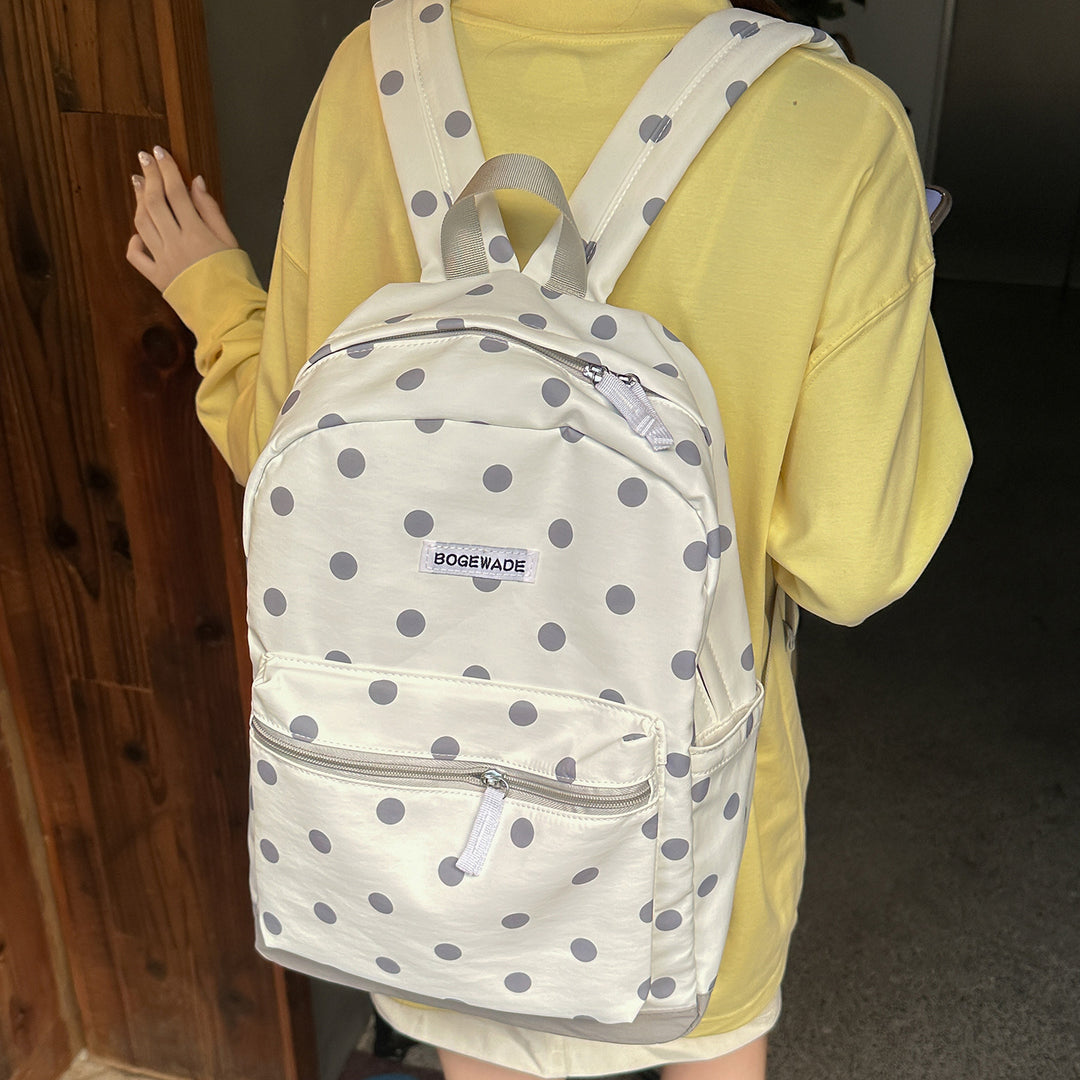Casual Dot-Printed Backpack Kalsten