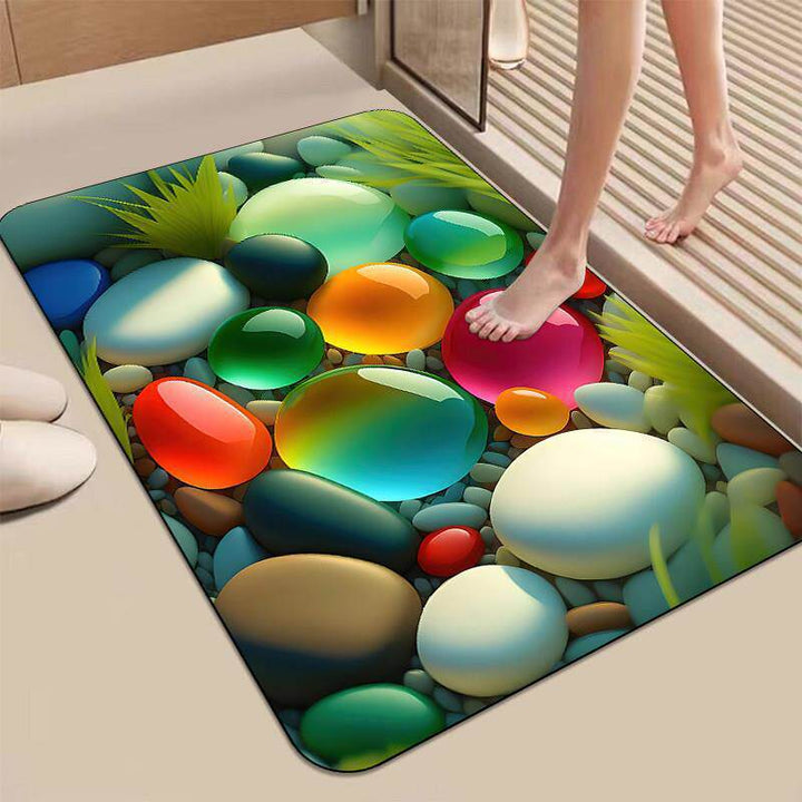 Natural Stone Patterned Bath Mat Kalsten