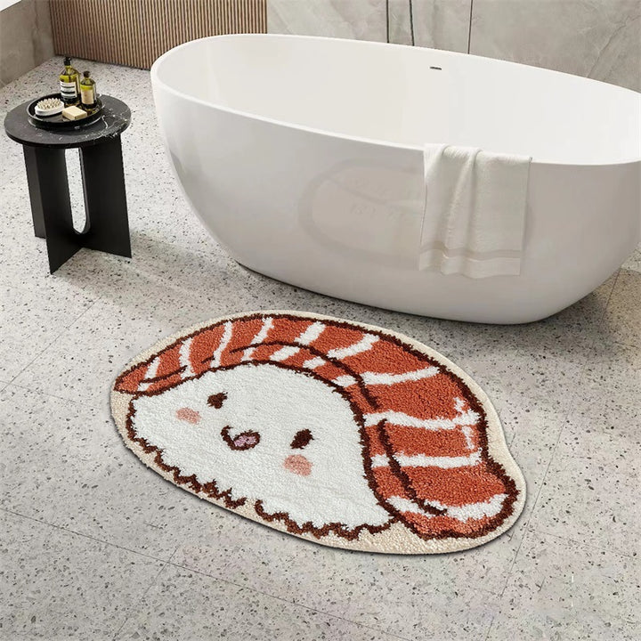 Croissant-Shaped Bath Mat