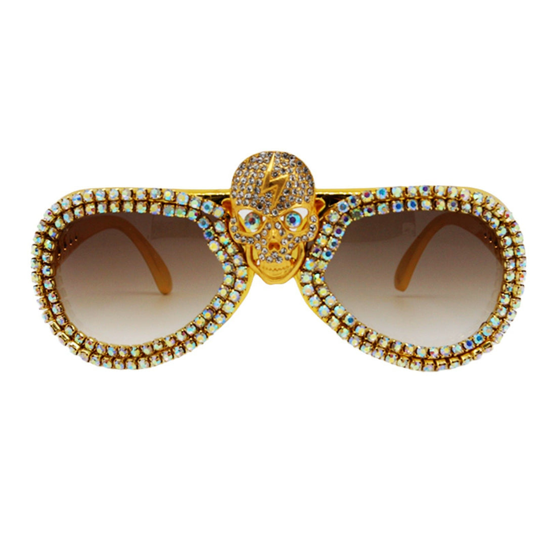 Women’s statement sunglasses with exceptional skull design and sparkling rhinestone frame Kalsten