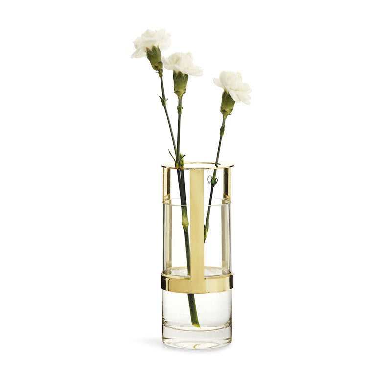 Elegant Glass and Gold Candle Holder