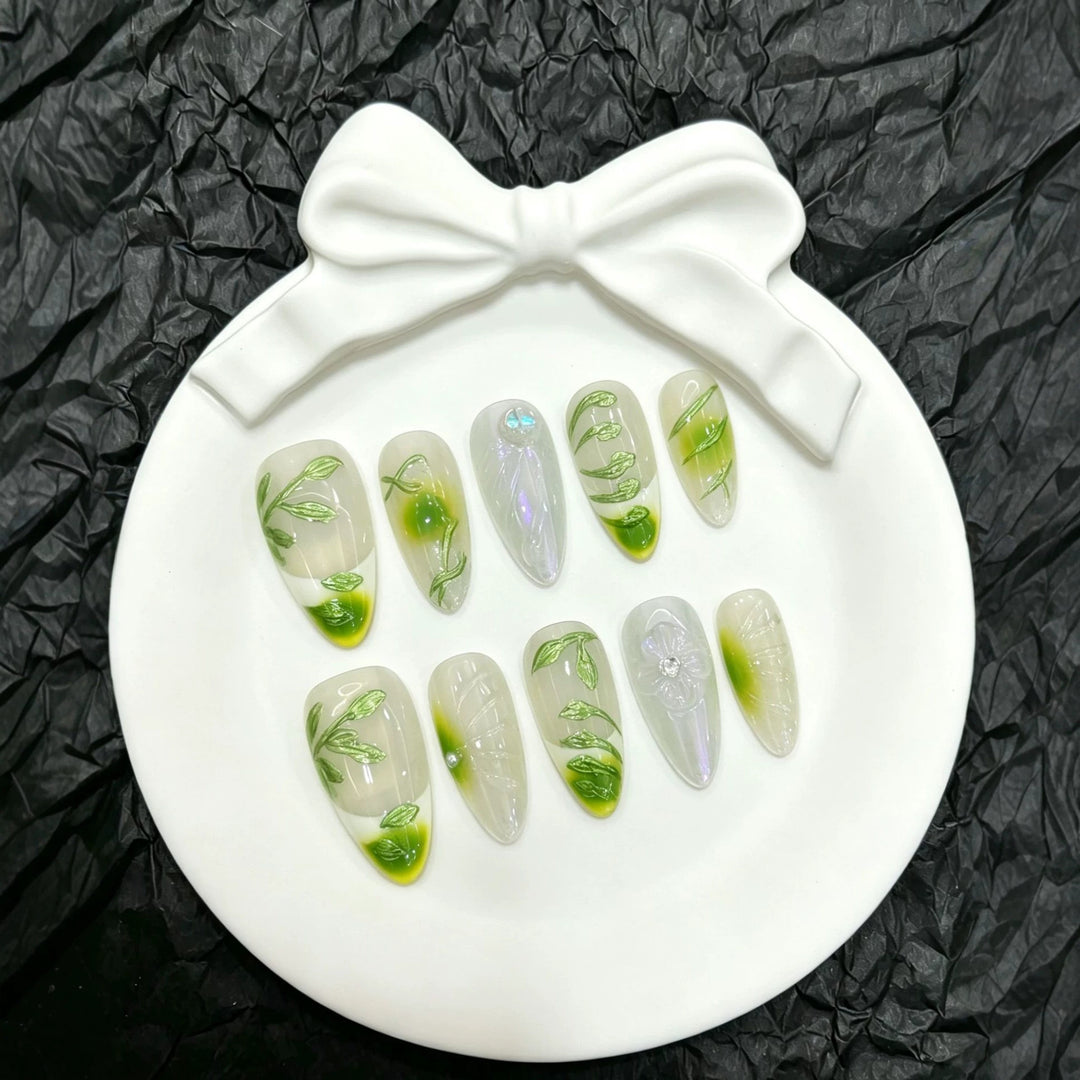 Botanical Art Press-On Nails Set