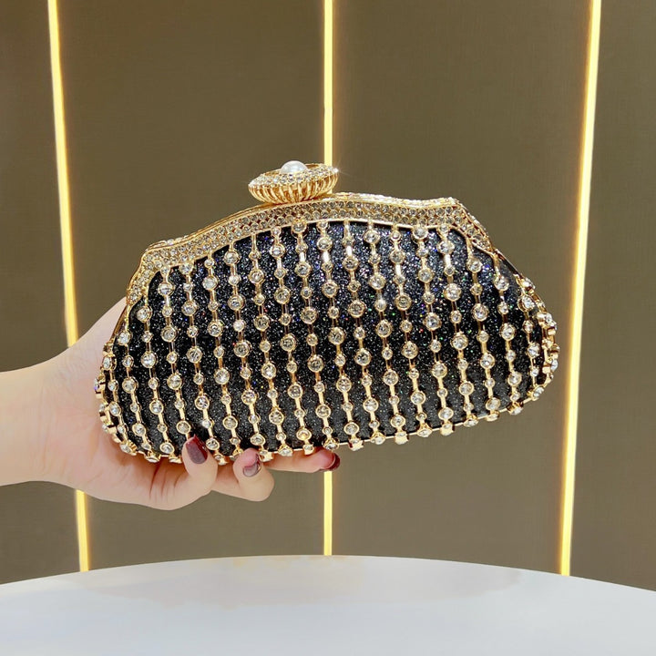 Glamorous Crystal-Embellished Evening Handbag