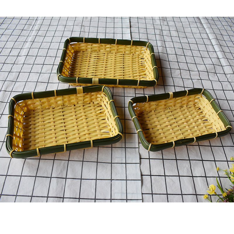 Handcrafted Woven Storage Tray Set Kalsten
