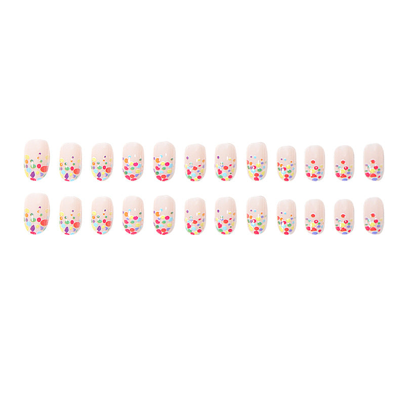 Colorful Polka Dot Nail Art Press-On Nails Kalsten