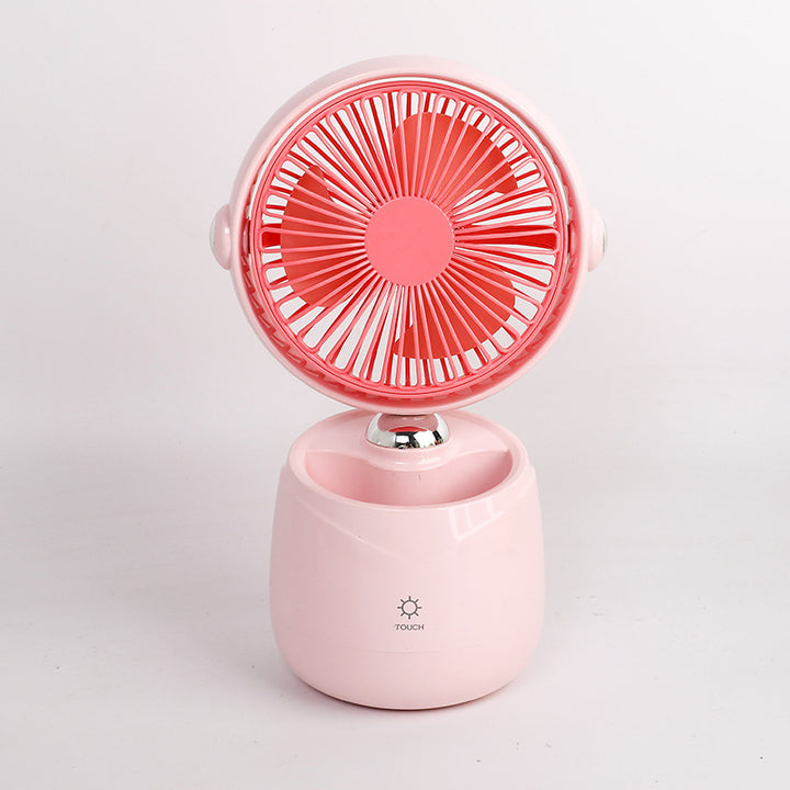 Women portable USB table fan with touch control and light effect Kalsten