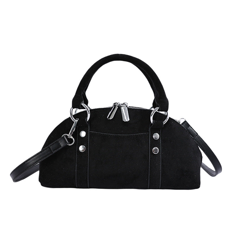 Structured Suede Handbag