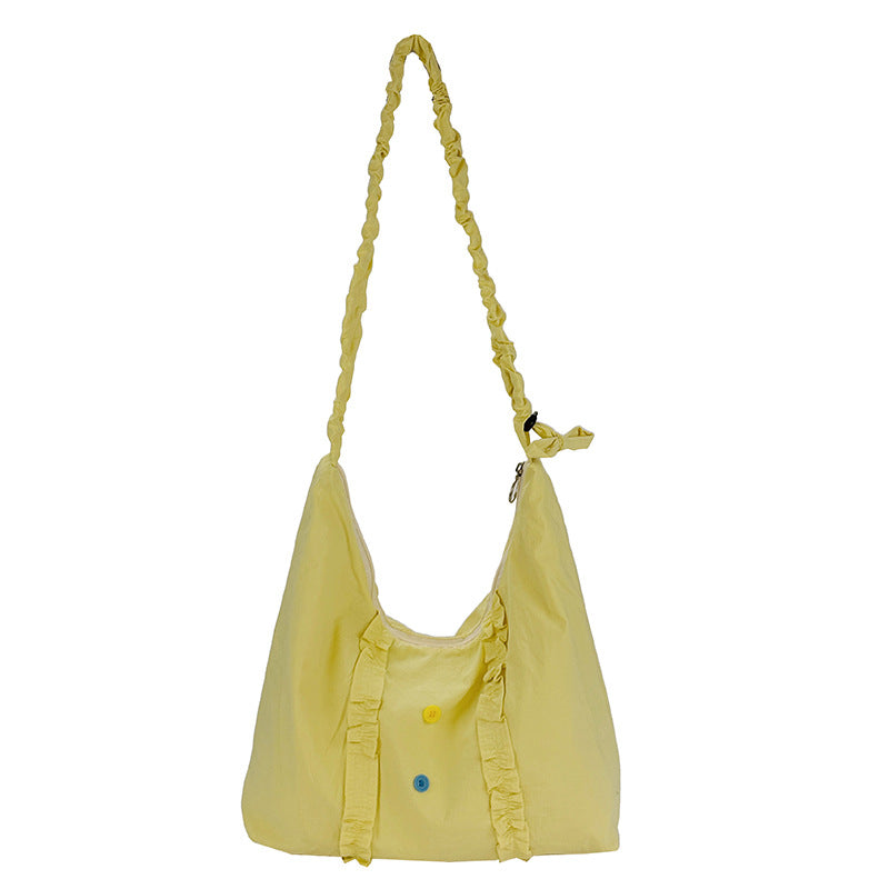 Ruffled Handmade Shoulder Bag