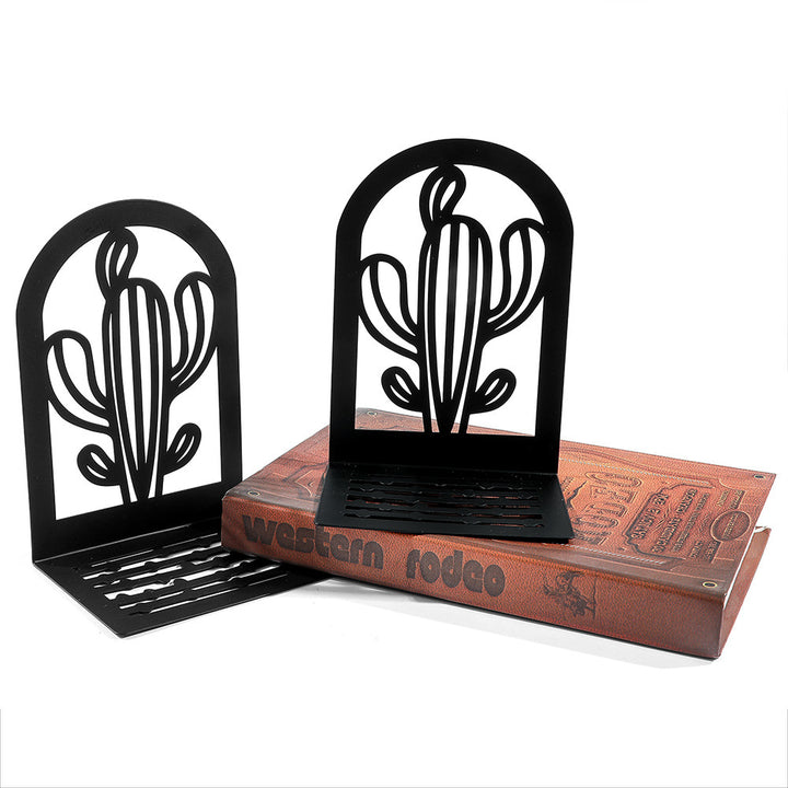 Decorative Cactus-Themed Bookends