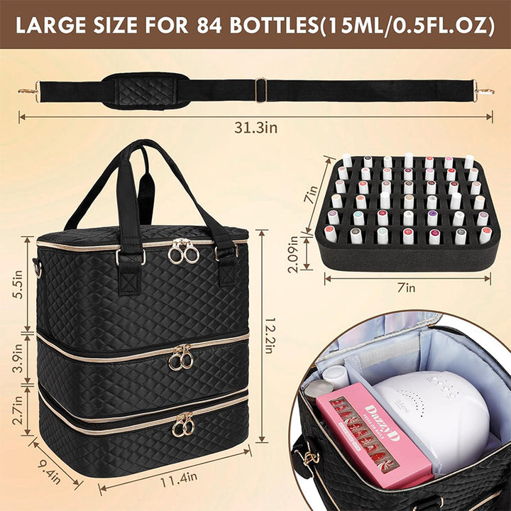 Cosmetic organizer bag with several removable compartments Kalsten