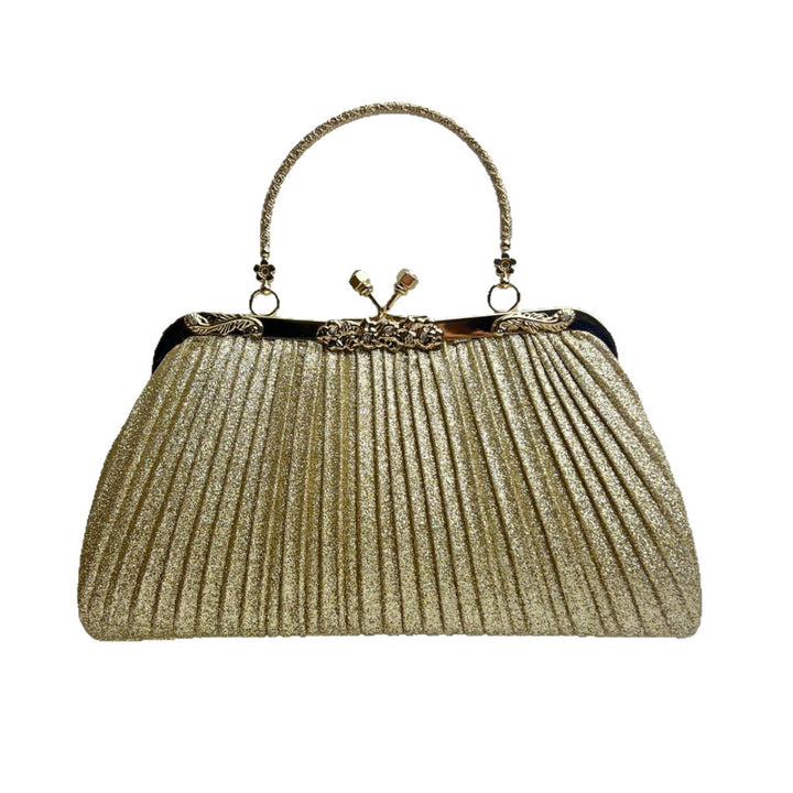 Pleated Glam Evening Handbag