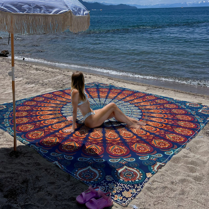 Mandala Design Beach Mat Kalsten